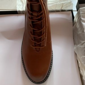 J. Crew Tan Lace-Up Combat Boots